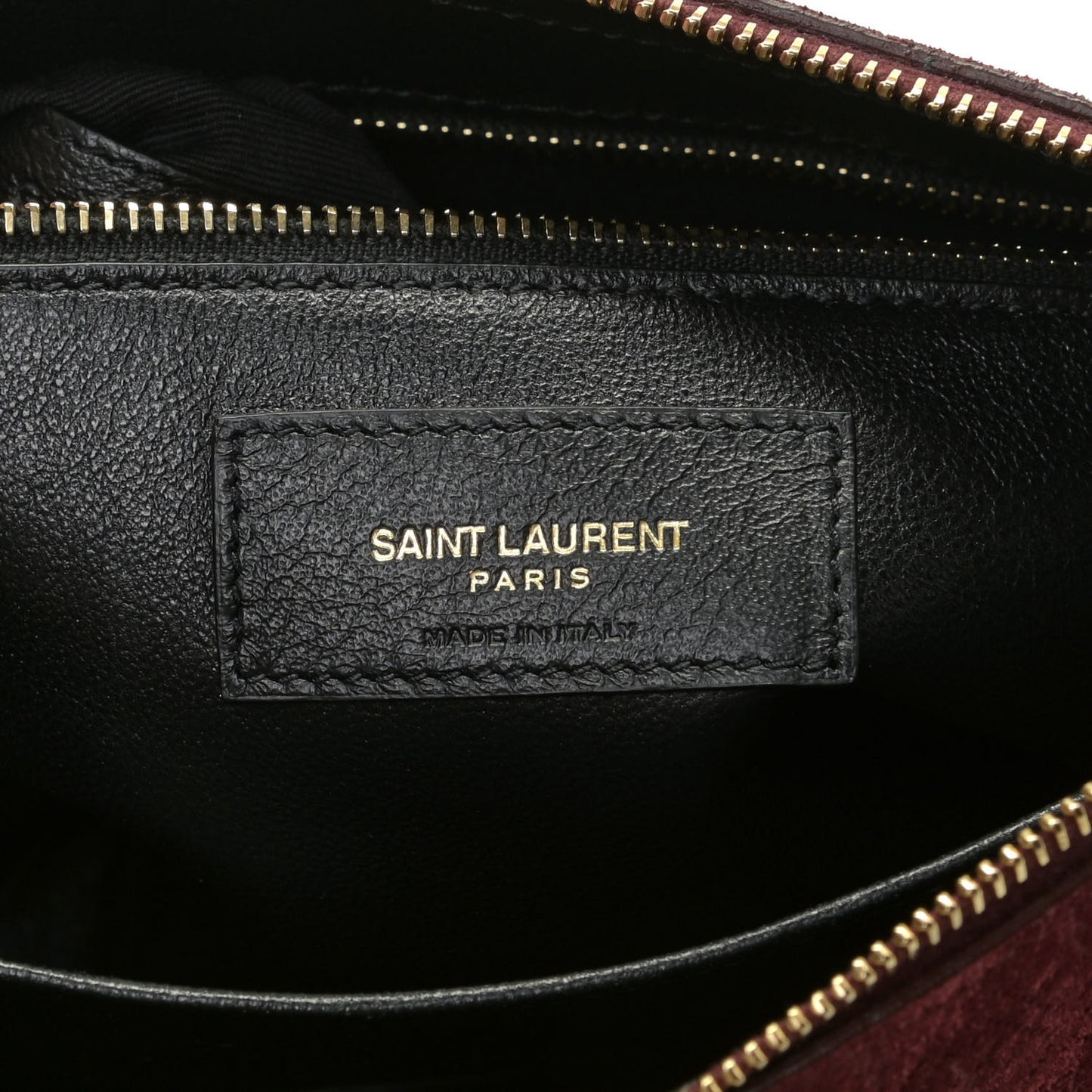 Suede All-Over Monogram Crossbody Burgundy