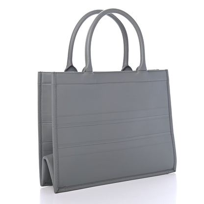 Christian Dior Calfskin Embossed Medium Book Tote Grey 2 of 4
