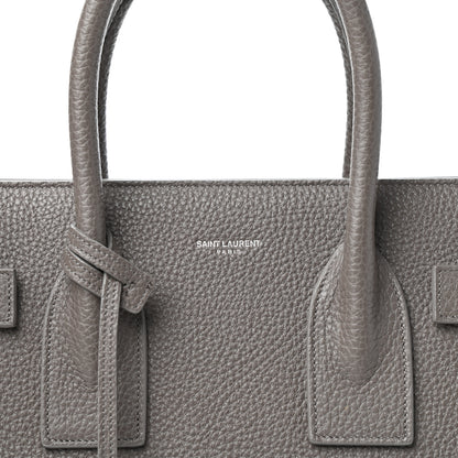 Saint Laurent Grained Calfskin Small Sac De Jour Fog 9 of 9