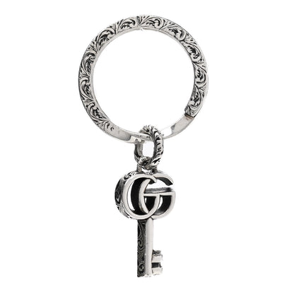 Gucci Metal GG Marmont Key Chain Silver 1 of 5