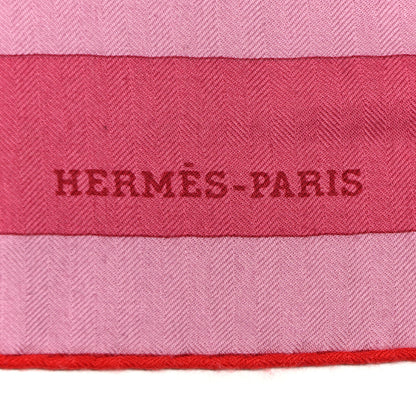 Hermes Cashmere Silk Rocabar Shawl 140 Rouge Rose Parme 2 of 4