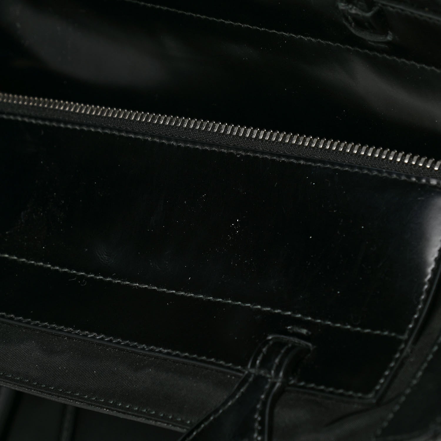 Prada Tessuto Nylon Spazzolato Small Ouverture Top Handle Bag Black 10 of 11