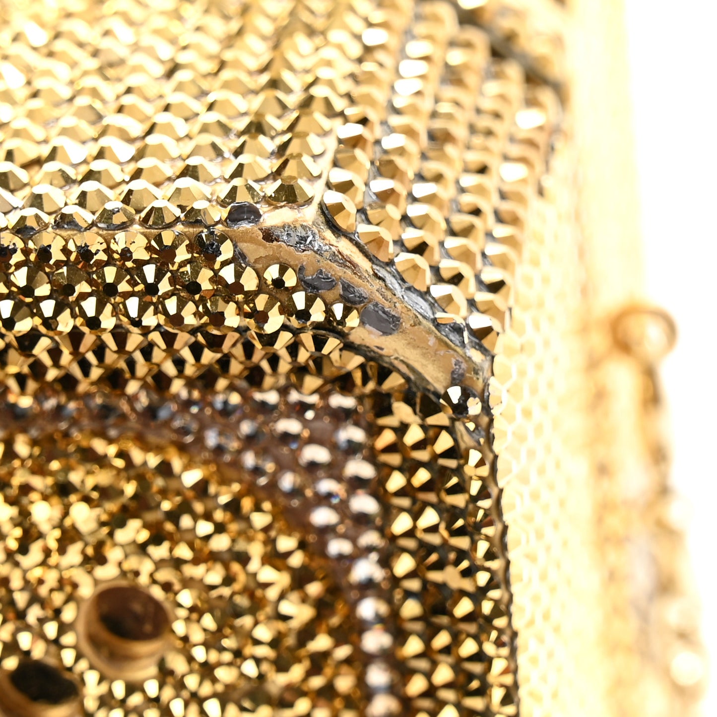 Austrian Crystal Call Me Brick Phone Minaudiere Clutch Multicolor Gold