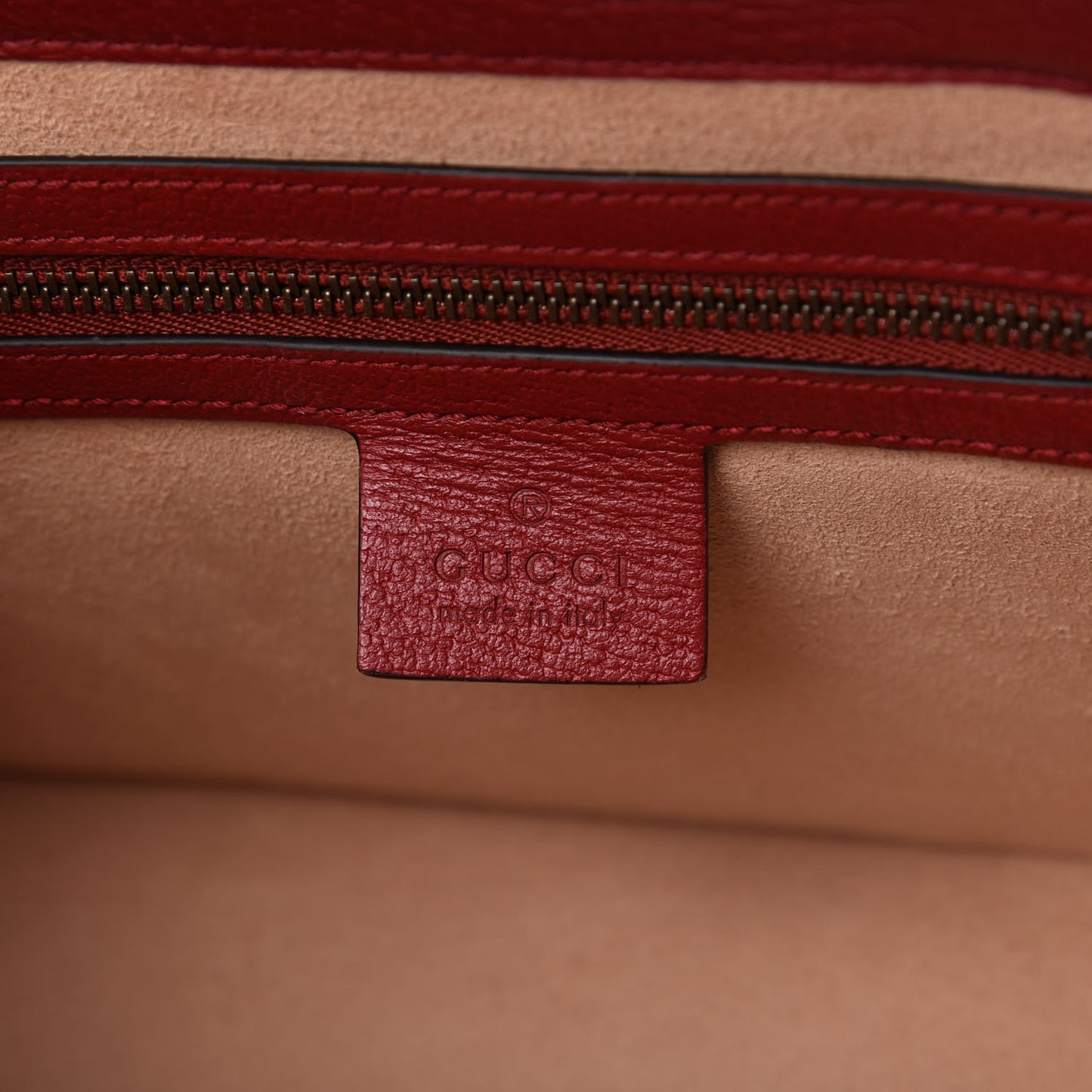 GG Supreme Monogram Small Queen Margaret Top Handle Bag Red