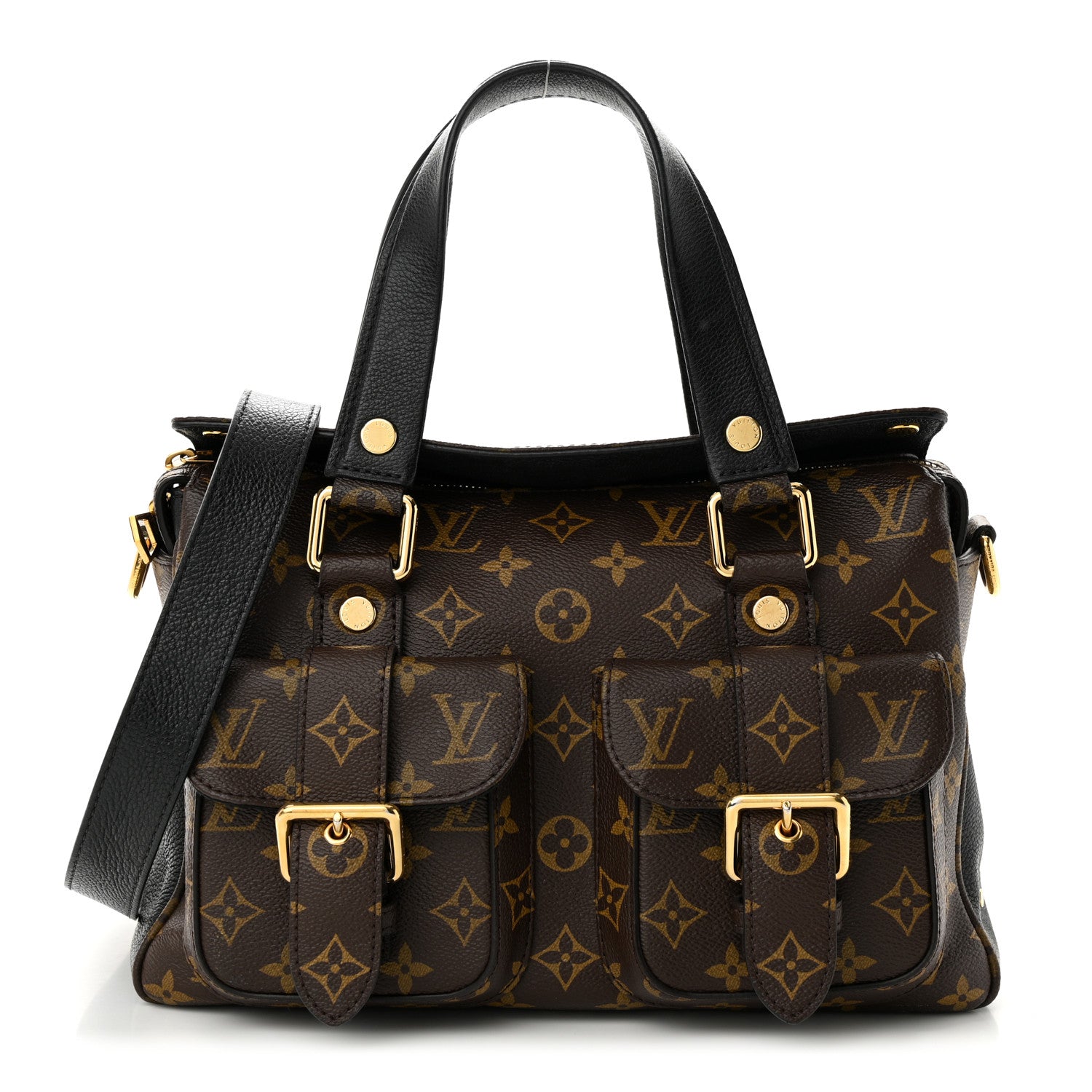 Louis Vuitton LOUIS VUITTON Monogram Manhattan NM Black 1 of 16