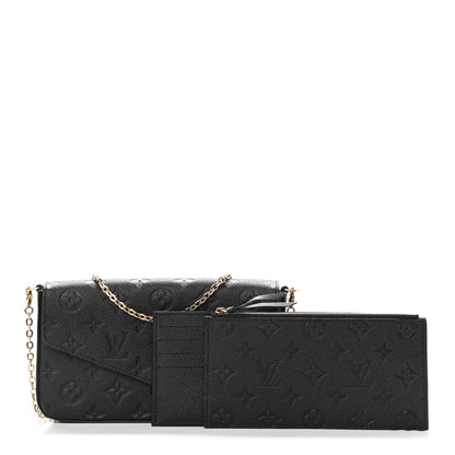 Louis Vuitton Empreinte Pochette Felicie Chain Wallet Black 1 of 10