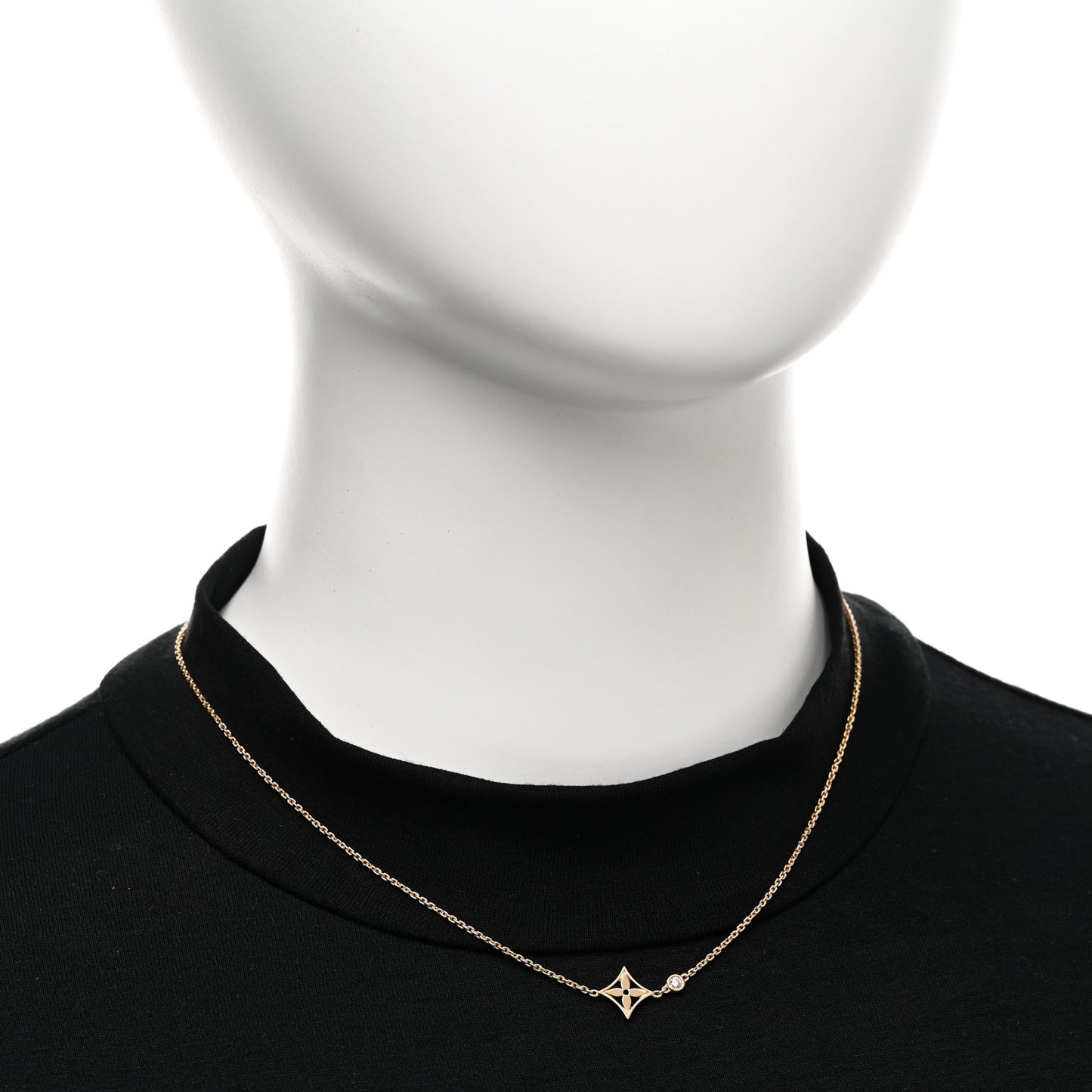 18K Yellow Gold Diamond Idylle Blossom Pendant Necklace