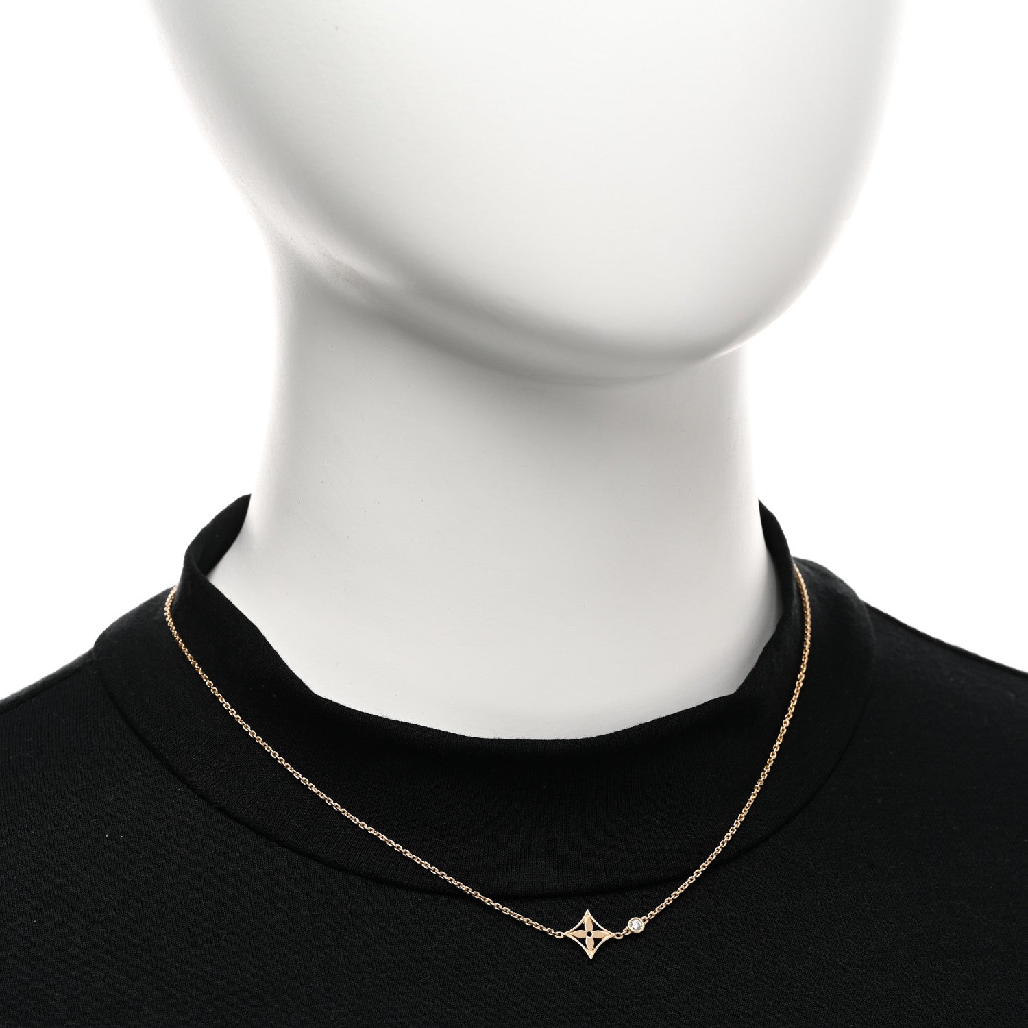 Louis Vuitton 18K Yellow Gold Diamond Idylle Blossom Pendant Necklace 2 of 5