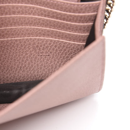 Gucci Dollar Calfskin Interlocking G Chain Wallet Soft Pink 6 of 9