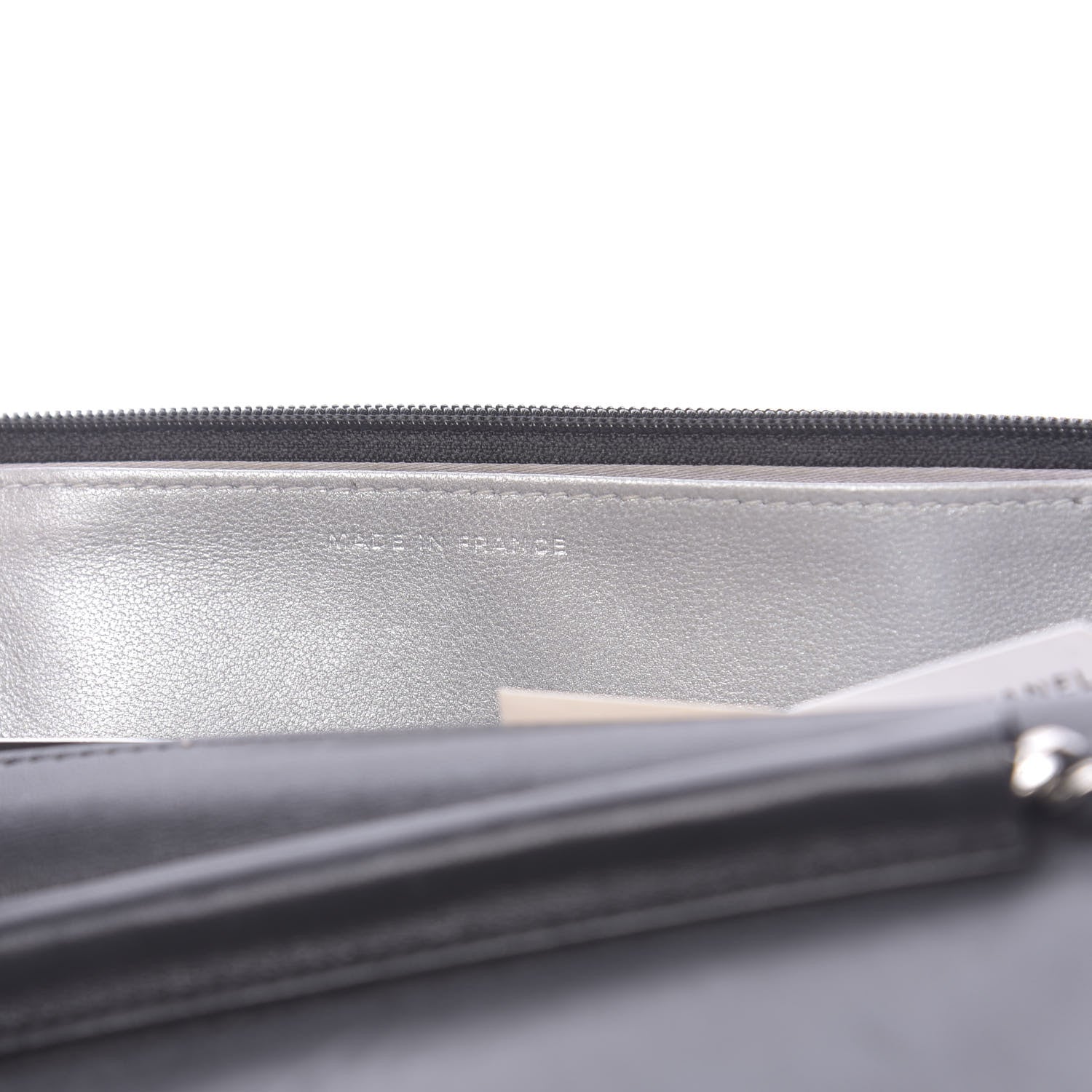 Chanel Lambskin Camellia Embossed Wallet on Chain WOC Black 7 of 13