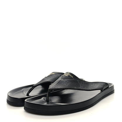 Louis Vuitton Monogram Eclipse Mens Mirabeau Thong Sandals 8.5 3 of 7