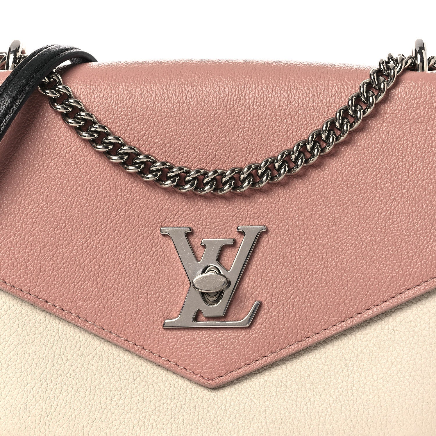 Louis Vuitton Soft Calfskin My Lockme Chain Bag BB Rose Boudoir Creme 8 of 17