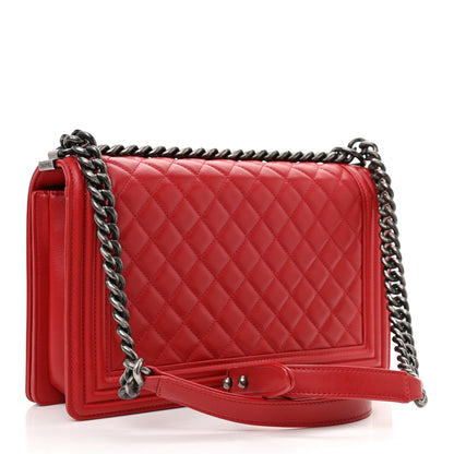 Chanel Lambskin Quilted New Medium Boy Flap Red 3 of 10