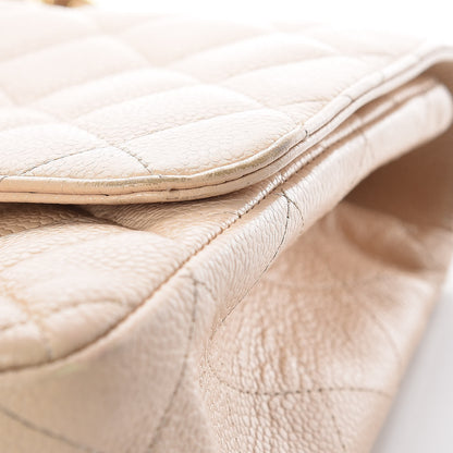 Chanel Caviar Quilted Jumbo Single Flap Beige Clair 13 of 14