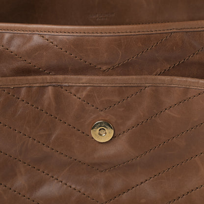 Saint Laurent Crinkled Calfskin Matelasse Monogram Medium Niki Chain Satchel Brown 6 of 8