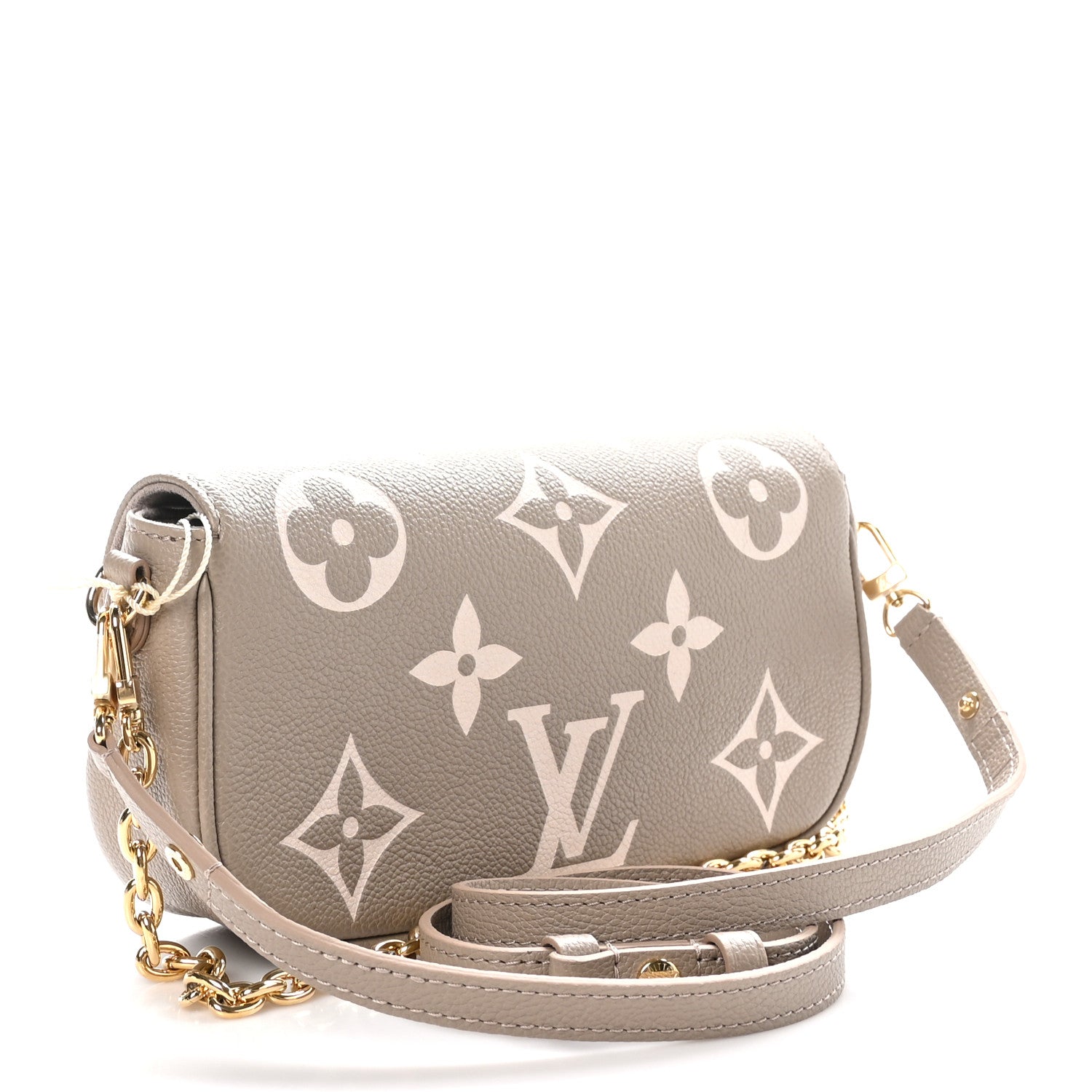 Louis Vuitton Empreinte Monogram Giant Ivy Wallet On Chain Tourterelle Creme 3 of 9