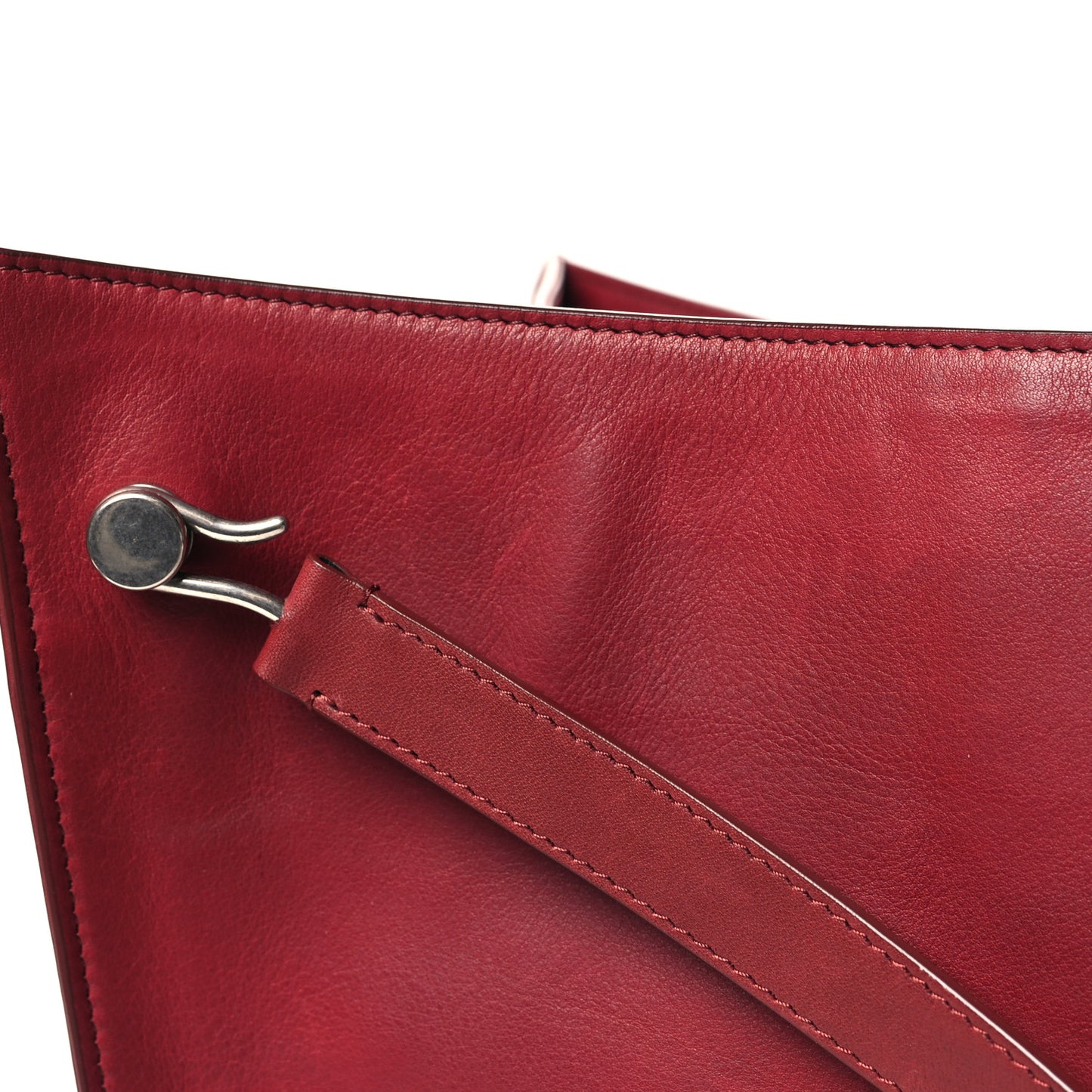Polished Saddle Calfskin Alexia Bag Amaranto
