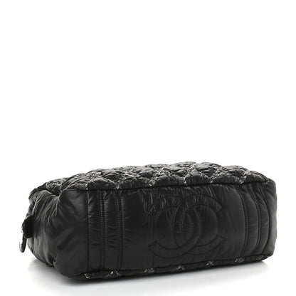 Chanel Nylon Quilted Tweed Stitch Bubble Camera Case Black 4 of 10
