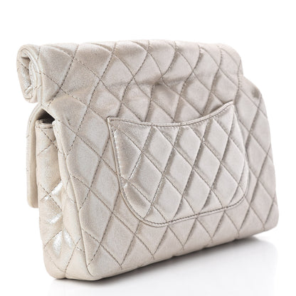 Chanel Iridescent Calfskin Quilted Large Roll 2.55 Reissue Clutch Light Gold 3 of 10