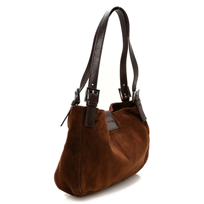 Fendi Suede Shoulder Bag  Brown 3 of 9