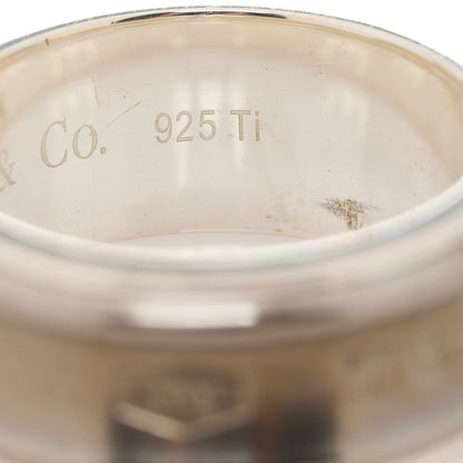 Tiffany Sterling Silver Titanium 1837 Band Ring 56 7.5 3 of 4