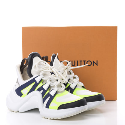 Louis Vuitton Calfskin Technical Nylon LV Archlight Sneakers 39 Yellow 9 of 9