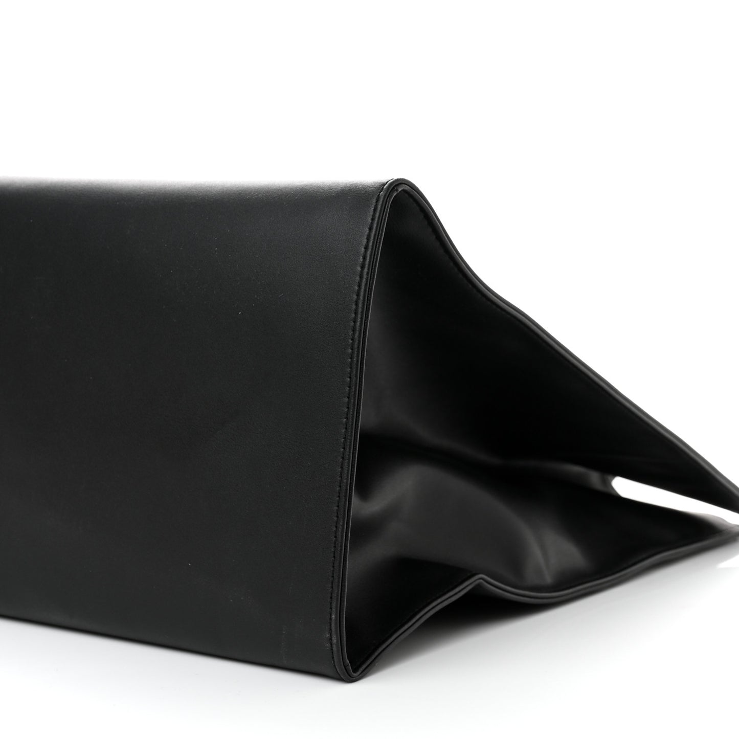 Vegan Leather Large Shopping Bag Black