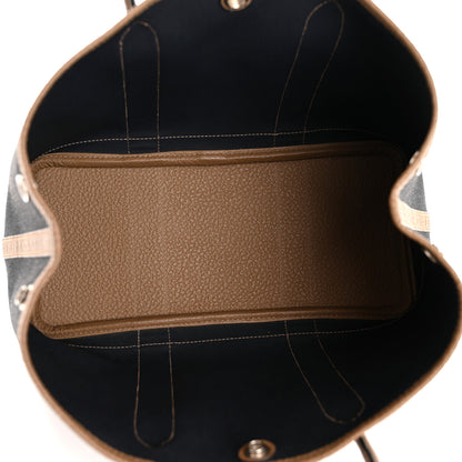 Hermes Toile Militaire Vache Country Garden Party Tote 30 Black Bleu Marine Beige Weimar 5 of 10