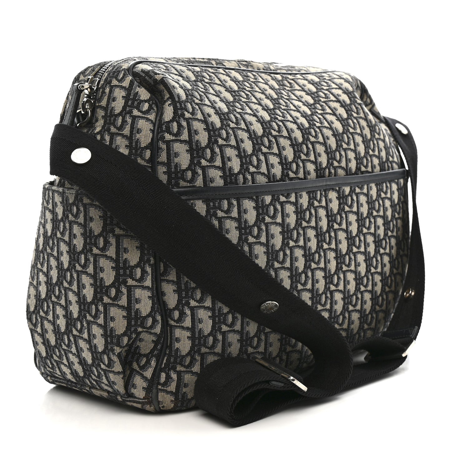 Oblique Baby Changing Bag Beige Black