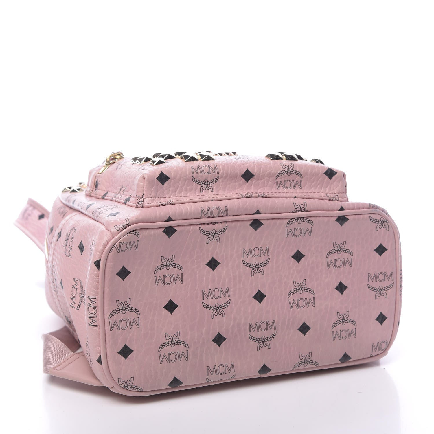 MCM Visetos Studded Small Stark M Backpack Soft Pink 3 of 10