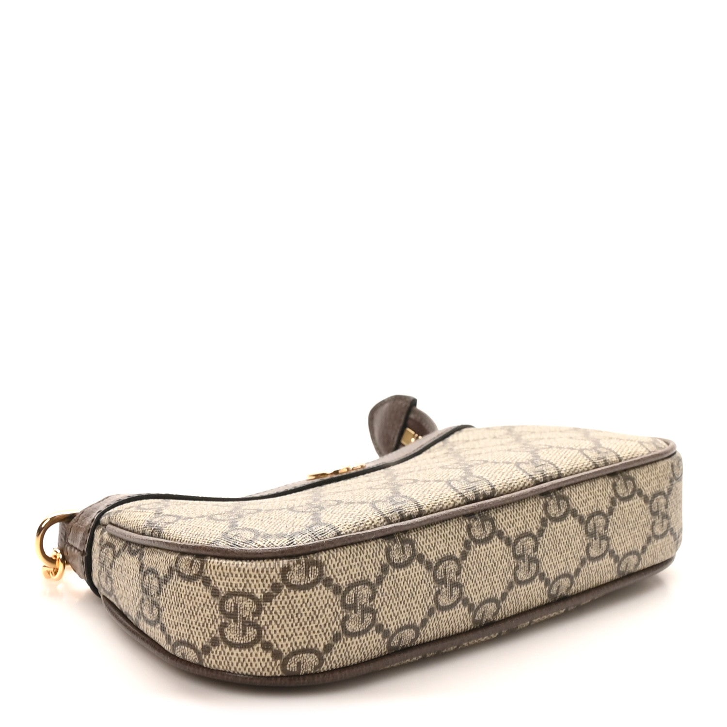 Gucci GG Supreme Monogram Textured Dollar Calfskin Mini Ophidia Chain Bag Beige Ebony 4 of 11