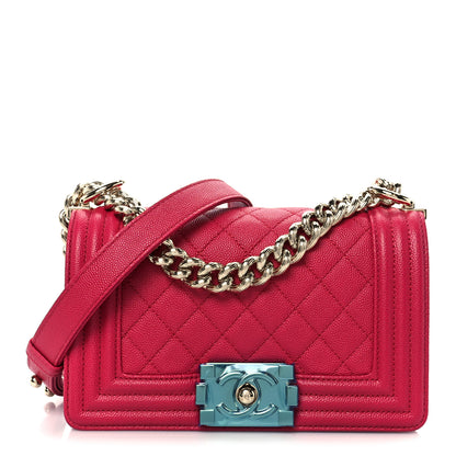 Chanel Caviar Quilted Small Boy Flap Dark Pink 1 of 10