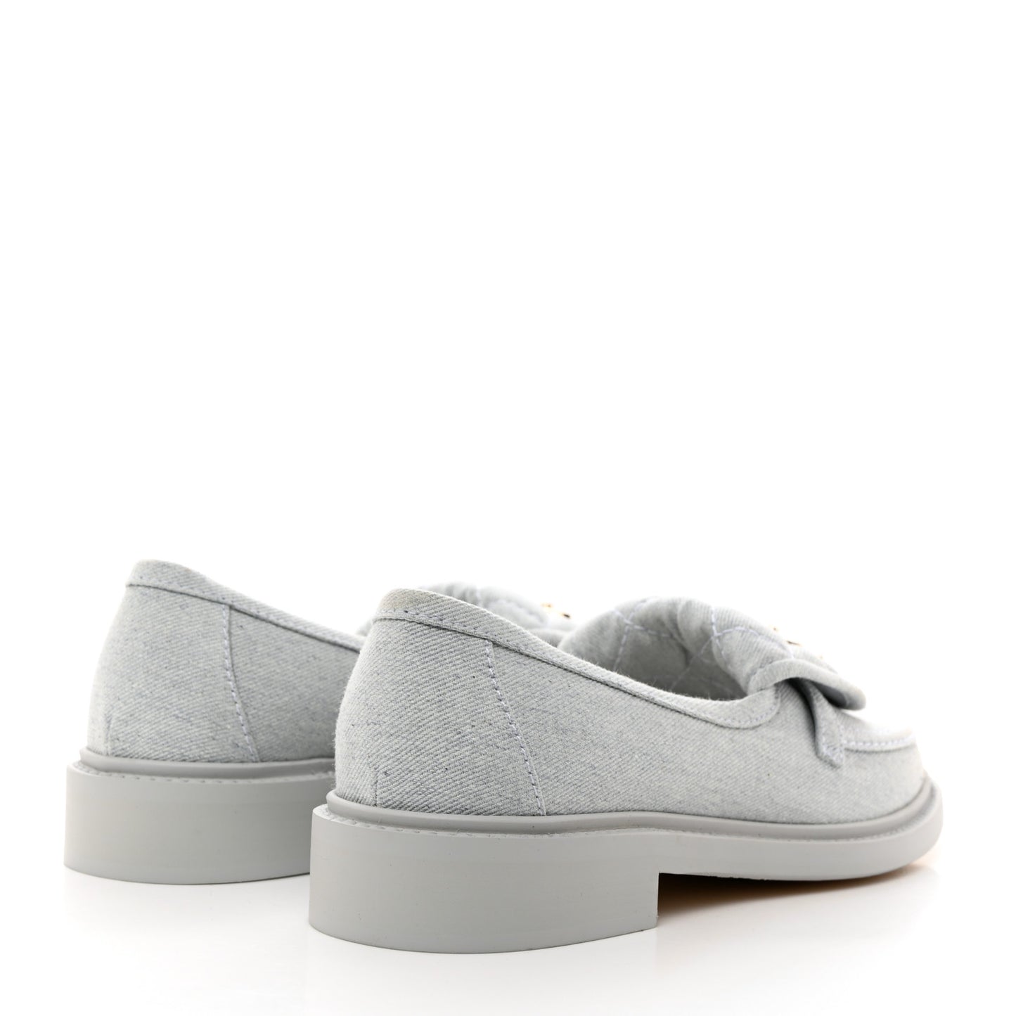 Denim CC Turnlock Loafers 37 Blue