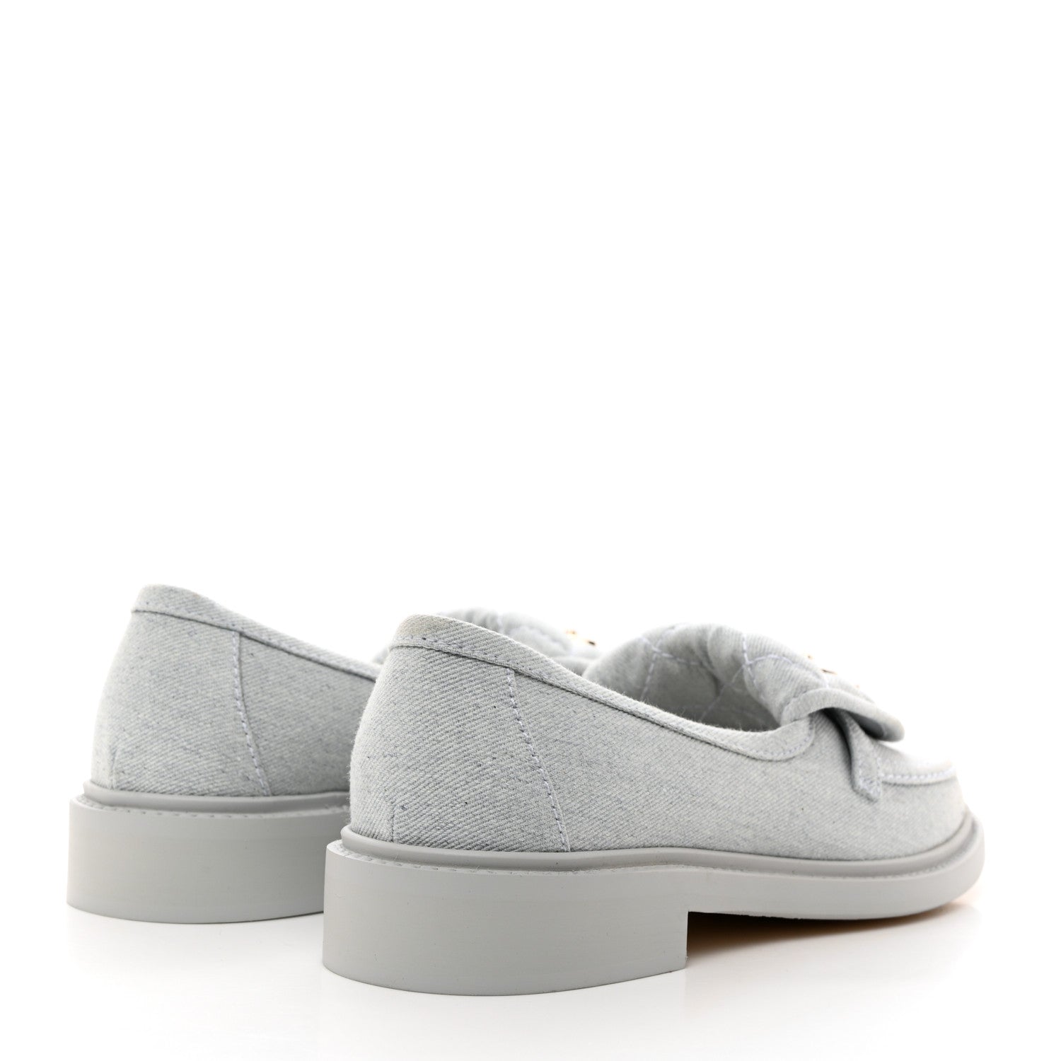 Chanel Denim CC Turnlock Loafers 37 Blue 4 of 9