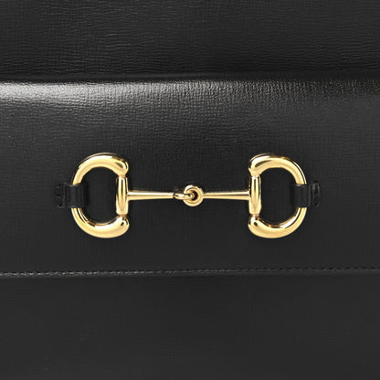 Gucci Textured Calfskin Small Horsebit 1955 Shoulder Bag Black 8 of 10