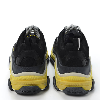 Balenciaga Fabric Mesh Womens Triple S Sneakers 38 Black Yellow 5 of 8