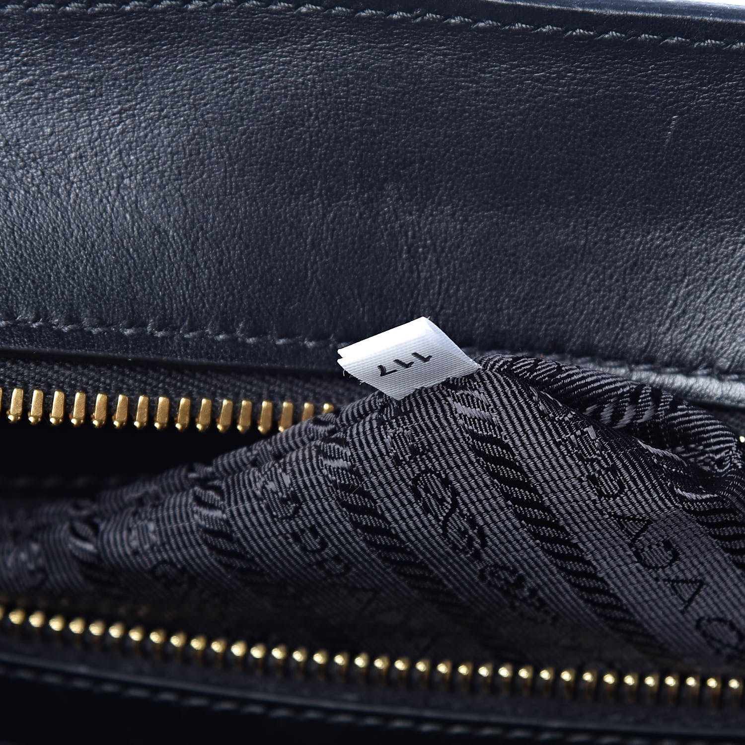 Prada Saffiano City Calf Medium Esplanade Tote Mercurio Black 7 of 11
