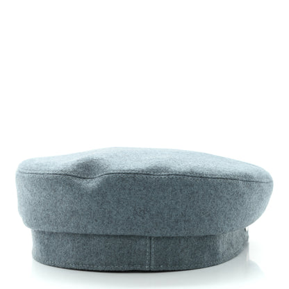 Hermes Cashmere Womens Deauville Cap 59 Bleu Lichen 6 of 9