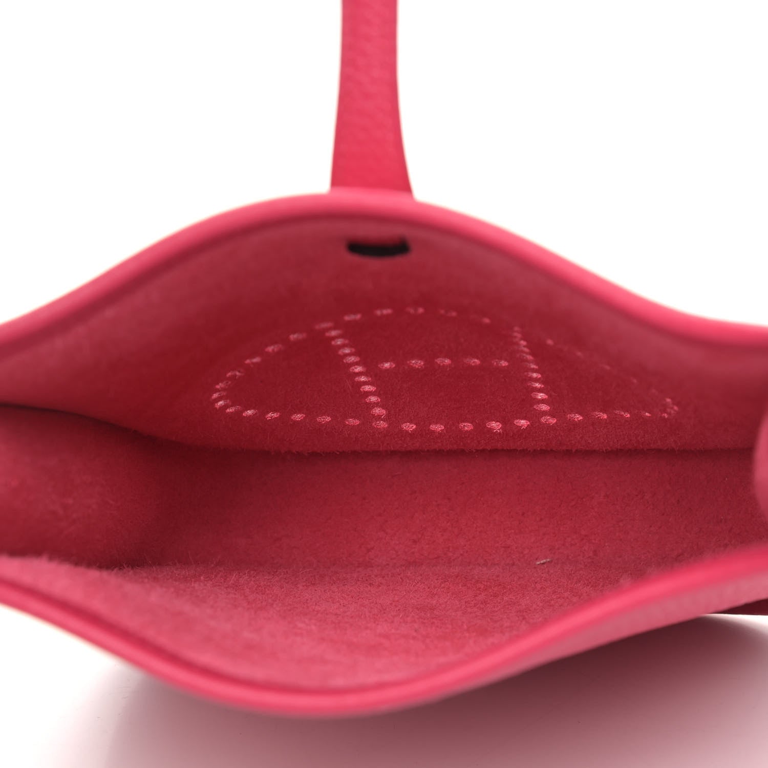 Hermes Taurillon Clemence Flipperball Sangle Evelyne TPM Framboise 4 of 8