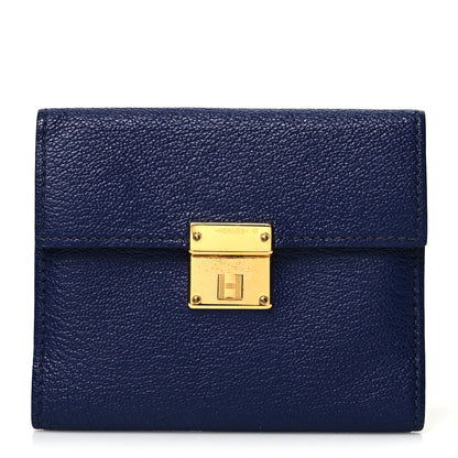 Hermes Chevre Mysore Mini Clic Card Holder Bleu Nuit 1 of 11