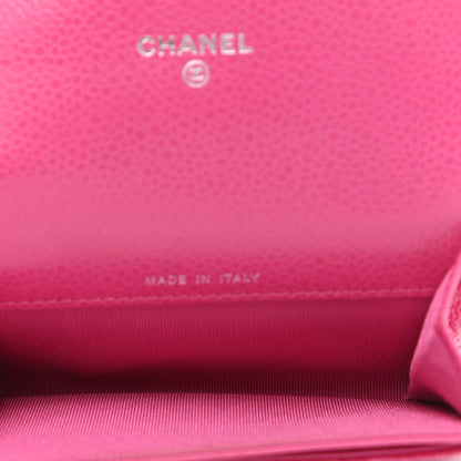 Chanel Caviar Quilted Flap Card Holder Pink 5 of 8