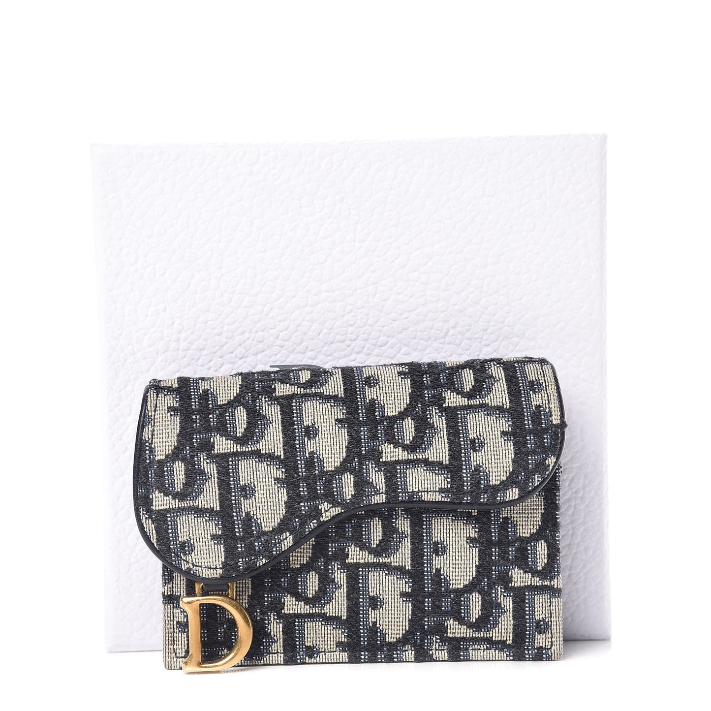 Oblique Saddle Card Holder Blue
