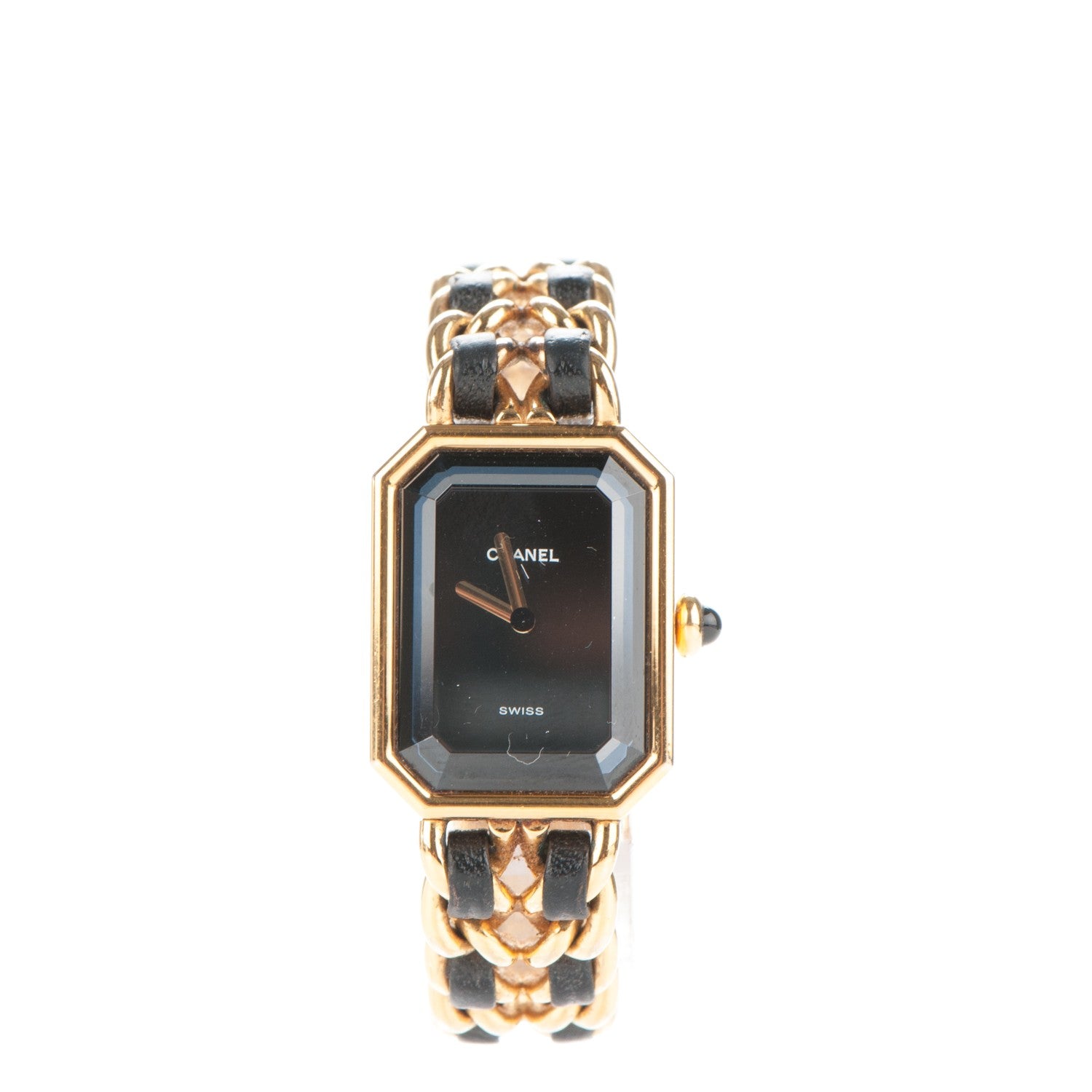 Chanel Stainless Steel Lambskin 20mm Chain Premiere Quartz Watch Gold S 1 of 8