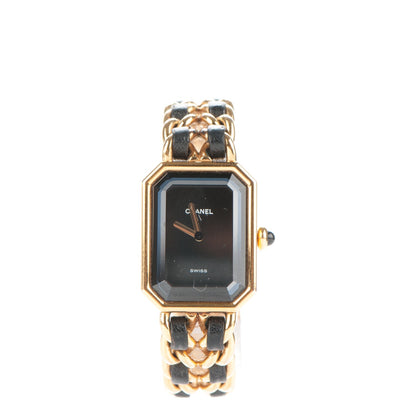 Chanel Stainless Steel Lambskin 20mm Chain Premiere Quartz Watch Gold S 1 of 8