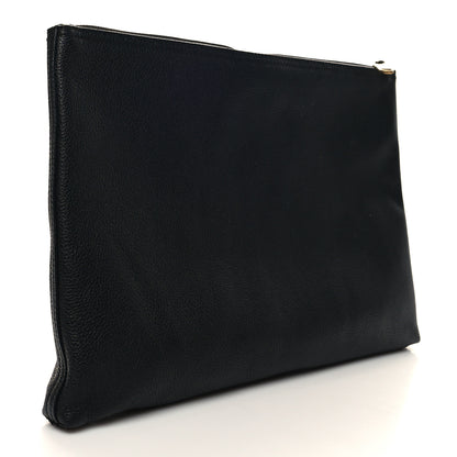 Gucci Pebbled Calfskin Large Logo Portfolio Clutch Black 3 of 10