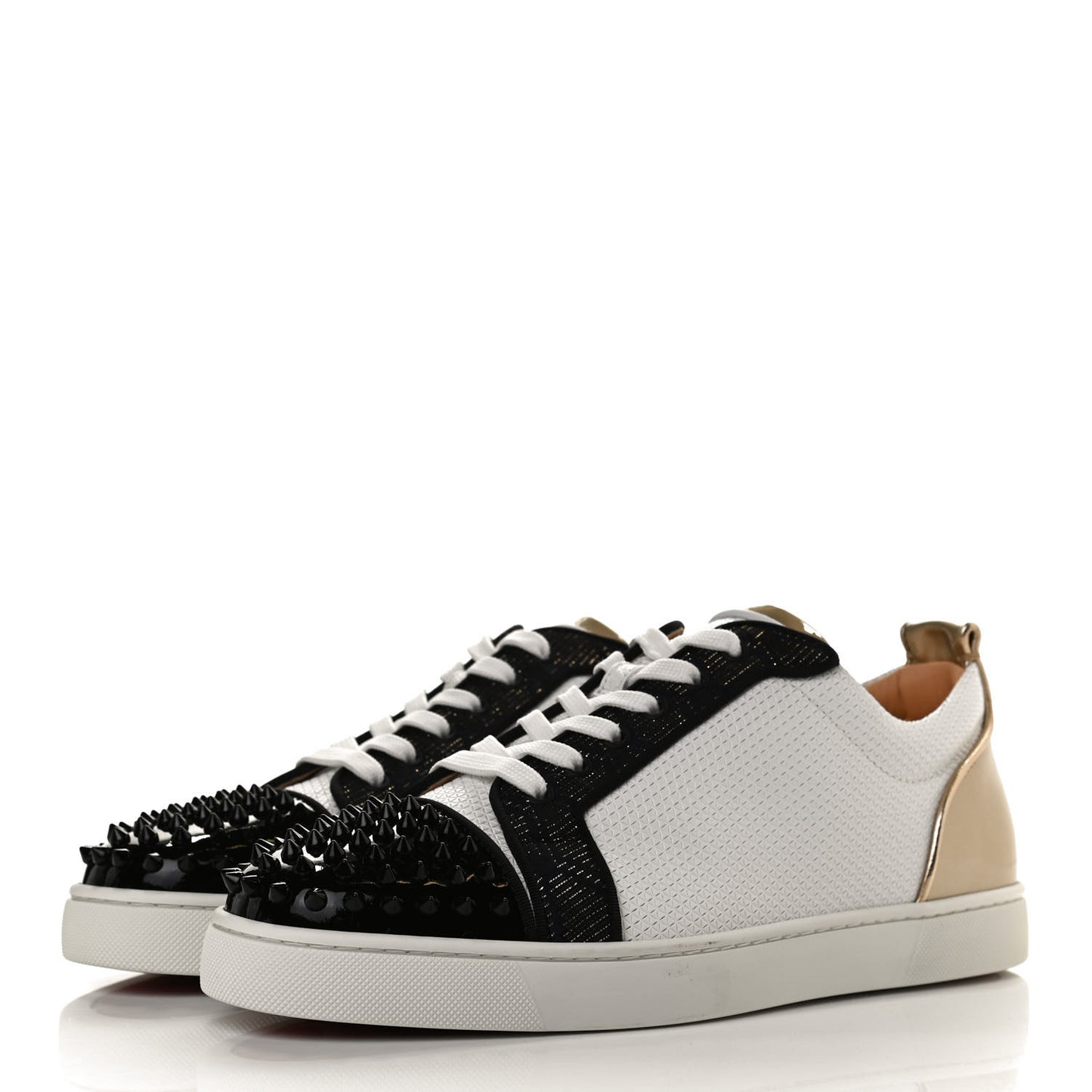 Calfskin Patent Mens Louis Junior Spikes Orlato Flat Sneakers 44 Multi