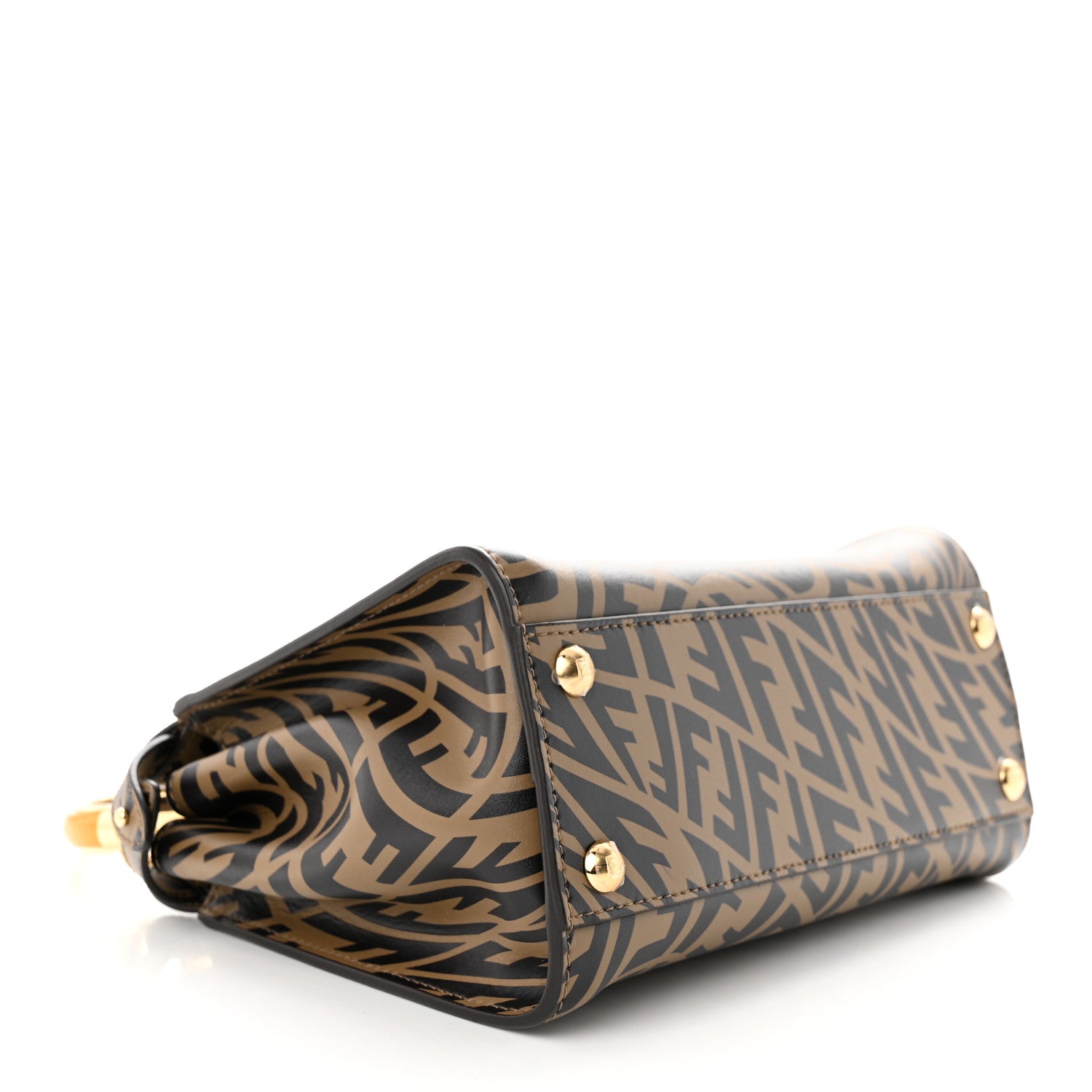 Fendi X SARAH COLEMAN Vitello Liberty Shiny Nappa Plexiglass FF Vertigo Mini Peekaboo Iconic Satchel 4 of 11