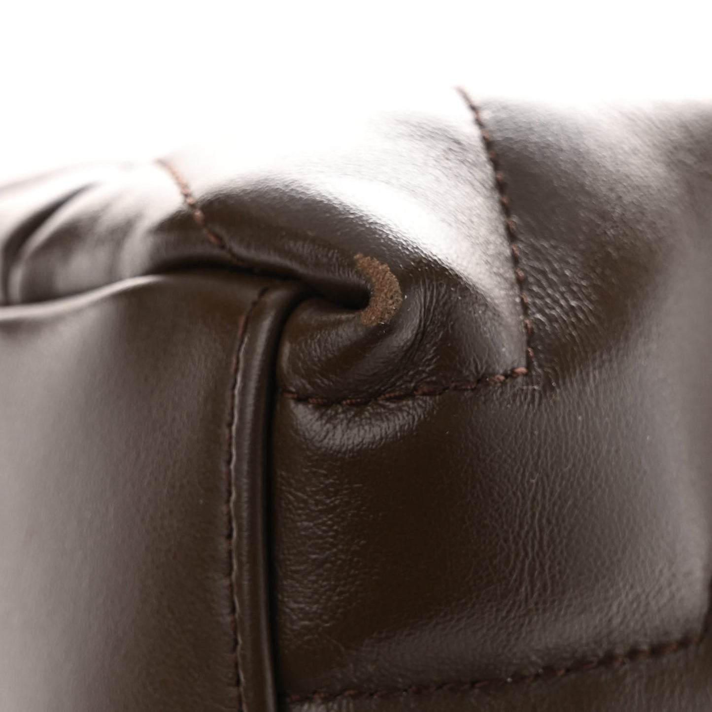 Calfskin Y Quilted Monogram Medium Loulou Chain Satchel Soil Brown