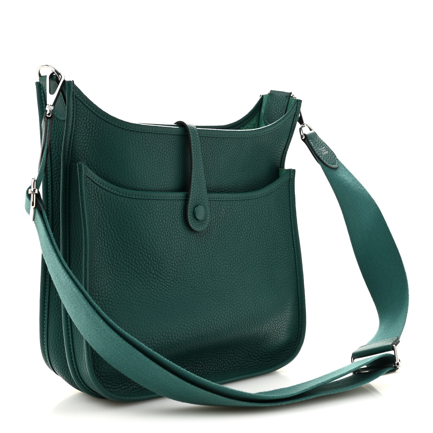 Hermes Taurillon Clemence EVELYNE III PM Malachite 2 of 12