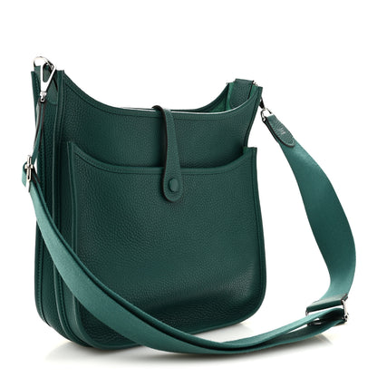 Hermes Taurillon Clemence EVELYNE III PM Malachite 2 of 12